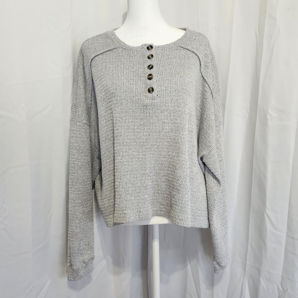 SO Size XXL jr. Grey Waffle Knit